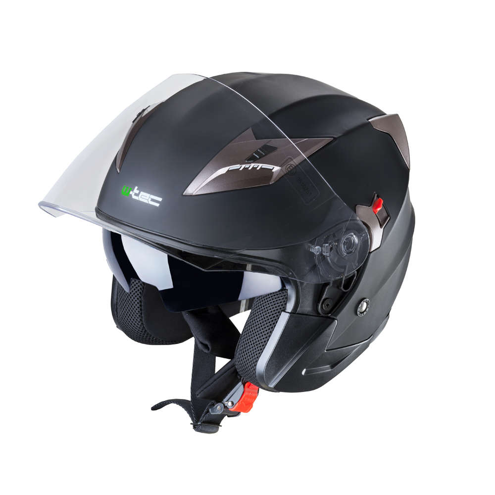 Moto přilba W-TEC YM-627 Matt Black-Bronze - S (55-56)