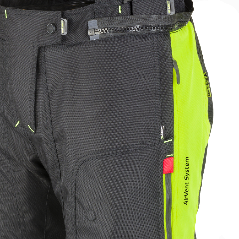 Dámské moto kalhoty W-TEC Spirital Lady černá-fluo žlutá M (obrázek 3)