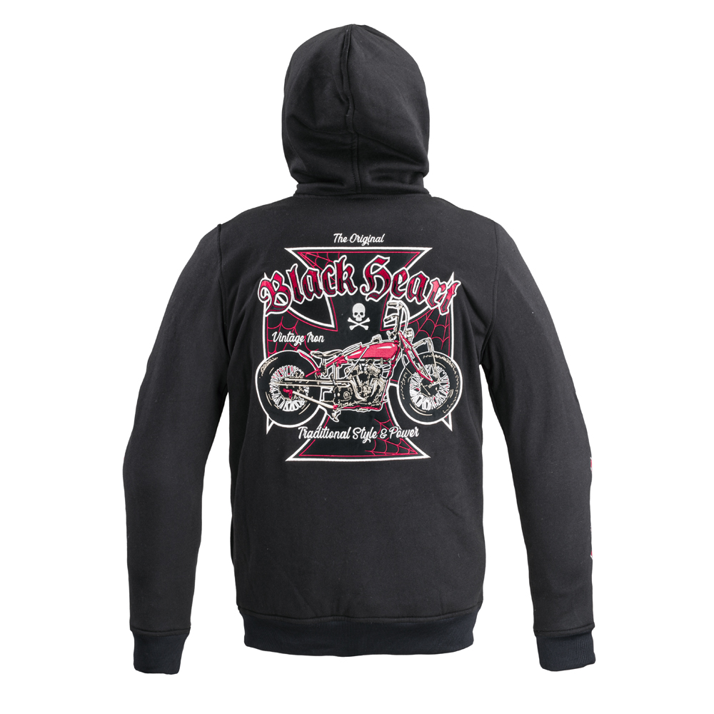 Pánská mikina W-TEC Black Heart Vintage Iron Hoodie černá 4XL - Obrázek 3