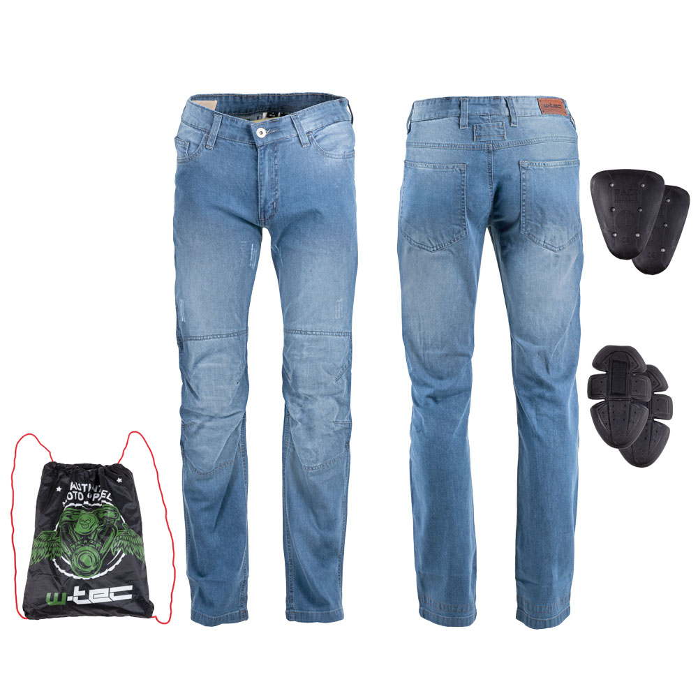 Pánské moto jeansy W-TEC Shiquet modrá - 3XL