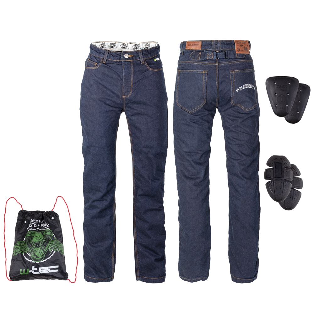 Pánské moto jeansy W-TEC Resoluto modrá - 5XL