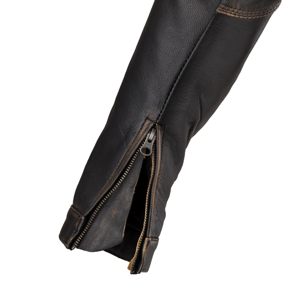 Dámská kožená moto bunda W-TEC Black Heart Lizza vintage hnědá L (obrázek 11)