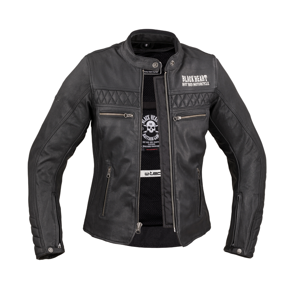 Dámská kožená moto bunda W-TEC Black Heart Raptura černá XL - Obrázek 2