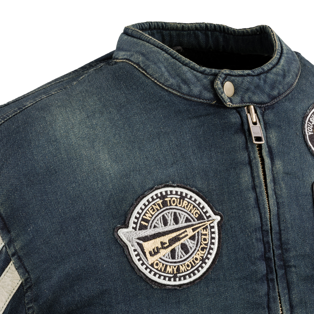 Pánská moto bunda W-TEC Wildone  modrá  5XL