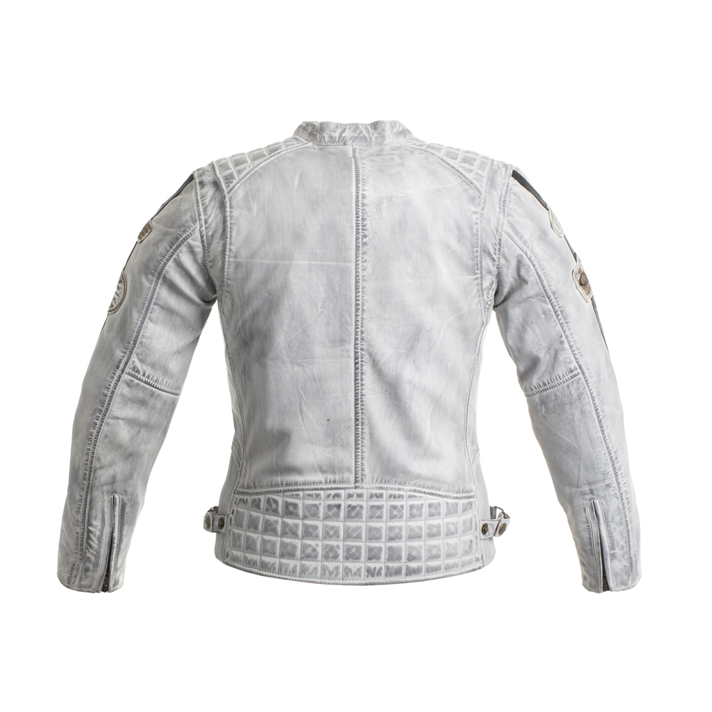 Dámská kožená moto bunda W-TEC Sheawen Lady White bílá S (obrázek 3)