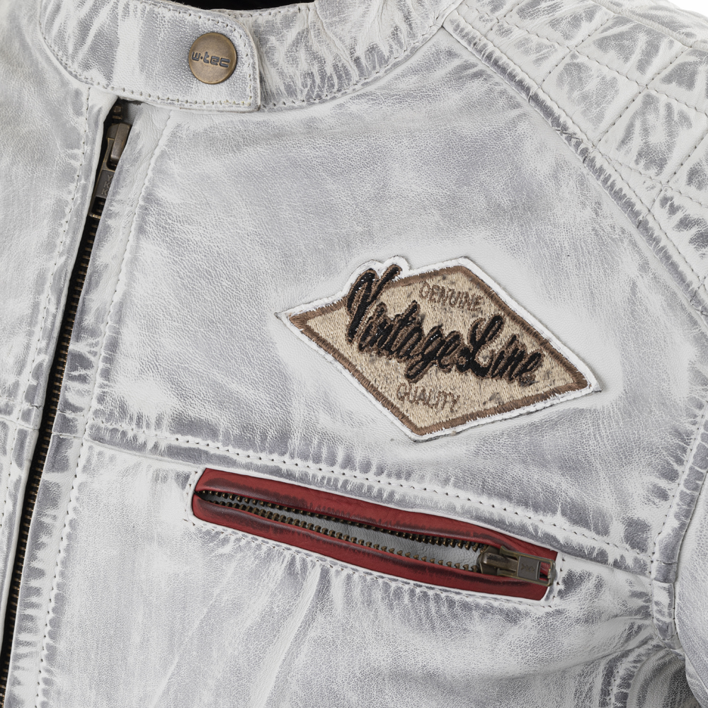 Dámská kožená moto bunda W-TEC Sheawen Lady White bílá S (obrázek 11)