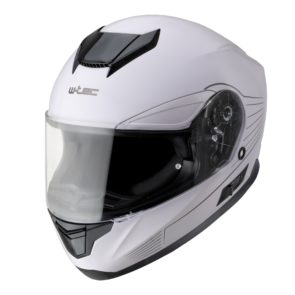 Levně Moto přilba W-TEC Yorkroad Solid White Grey Glossy XL (61-62)