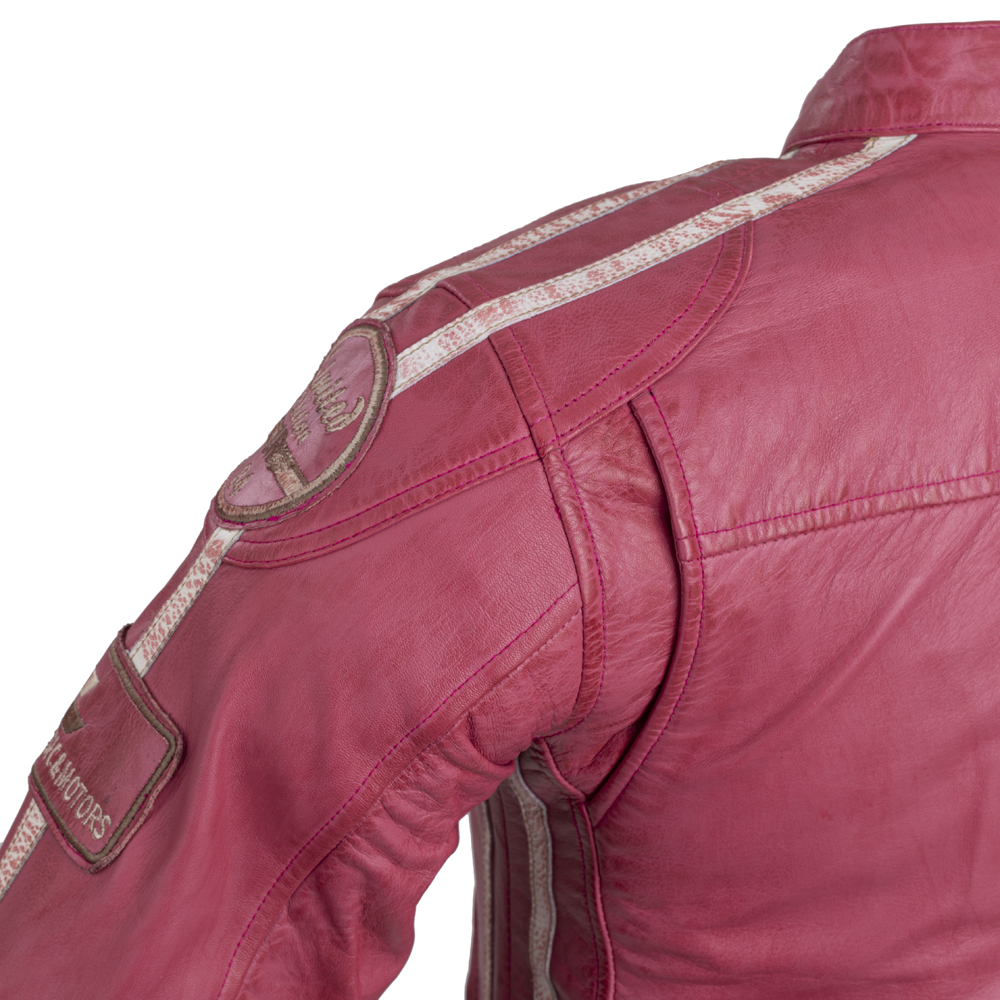 Dámská kožená moto bunda W-TEC Sheawen Lady Pink růžová L (obrázek 11)