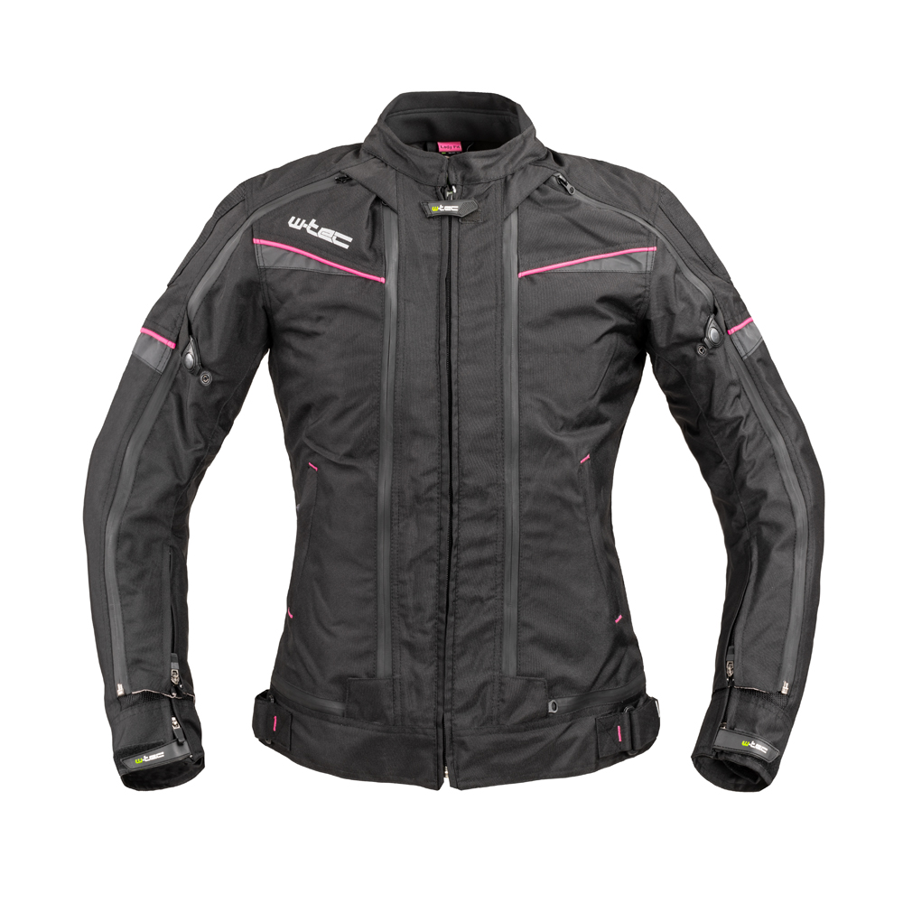 Dámská moto bunda W-TEC Progair Lady  černo-růžová  3XL - černo, růžová