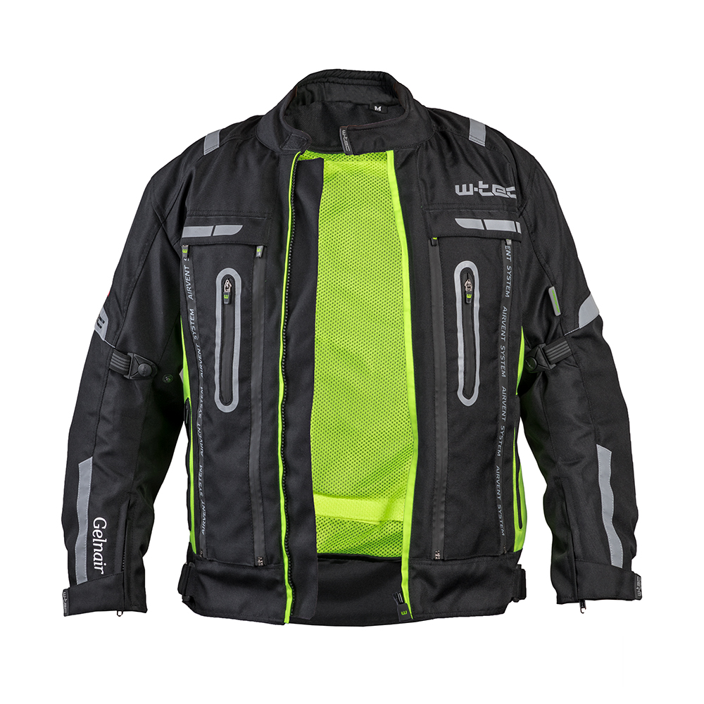 Moto bunda W-TEC Gelnair černo-zelená 5XL - Obrázek 3