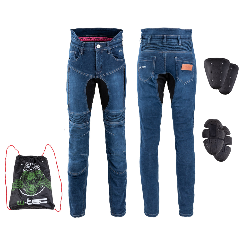 Dámské moto jeansy W-TEC Biterillo Lady modrá - 3XL