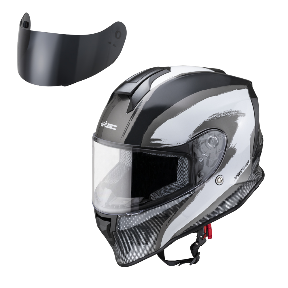 Levně Moto přilba W-TEC Integra Graphic Black-White L (59-60)