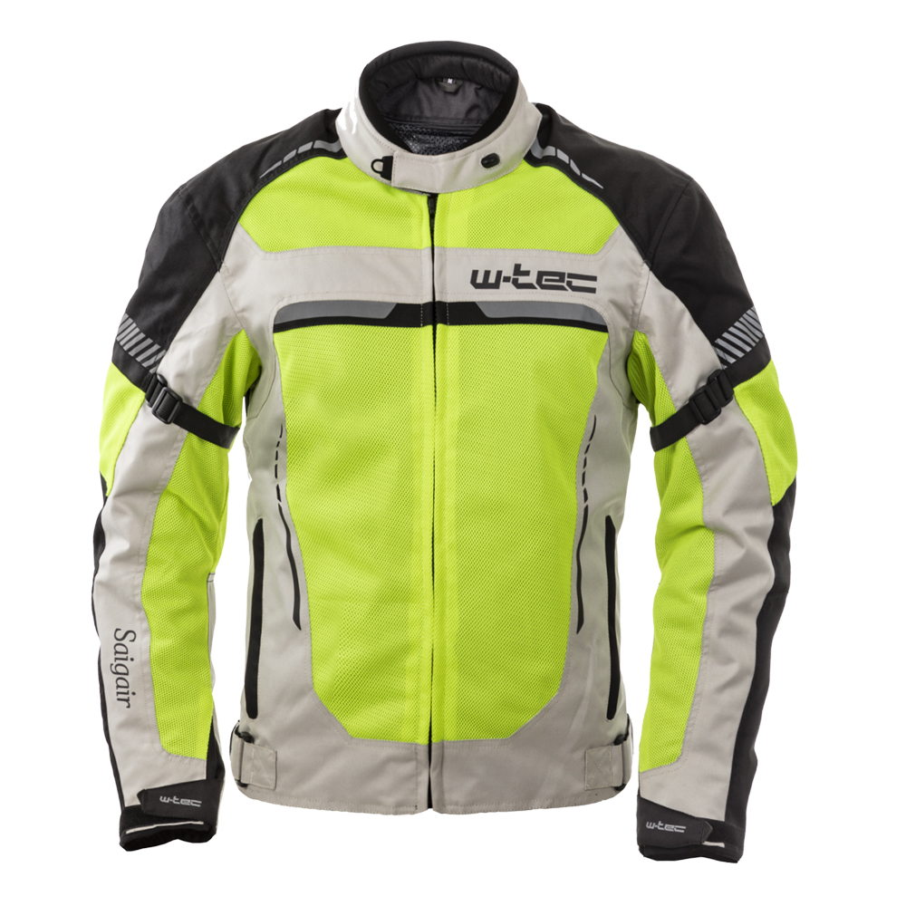 Pánská letní moto bunda W-TEC Saigair Fluo Yellow-Gray M (obrázek 3)