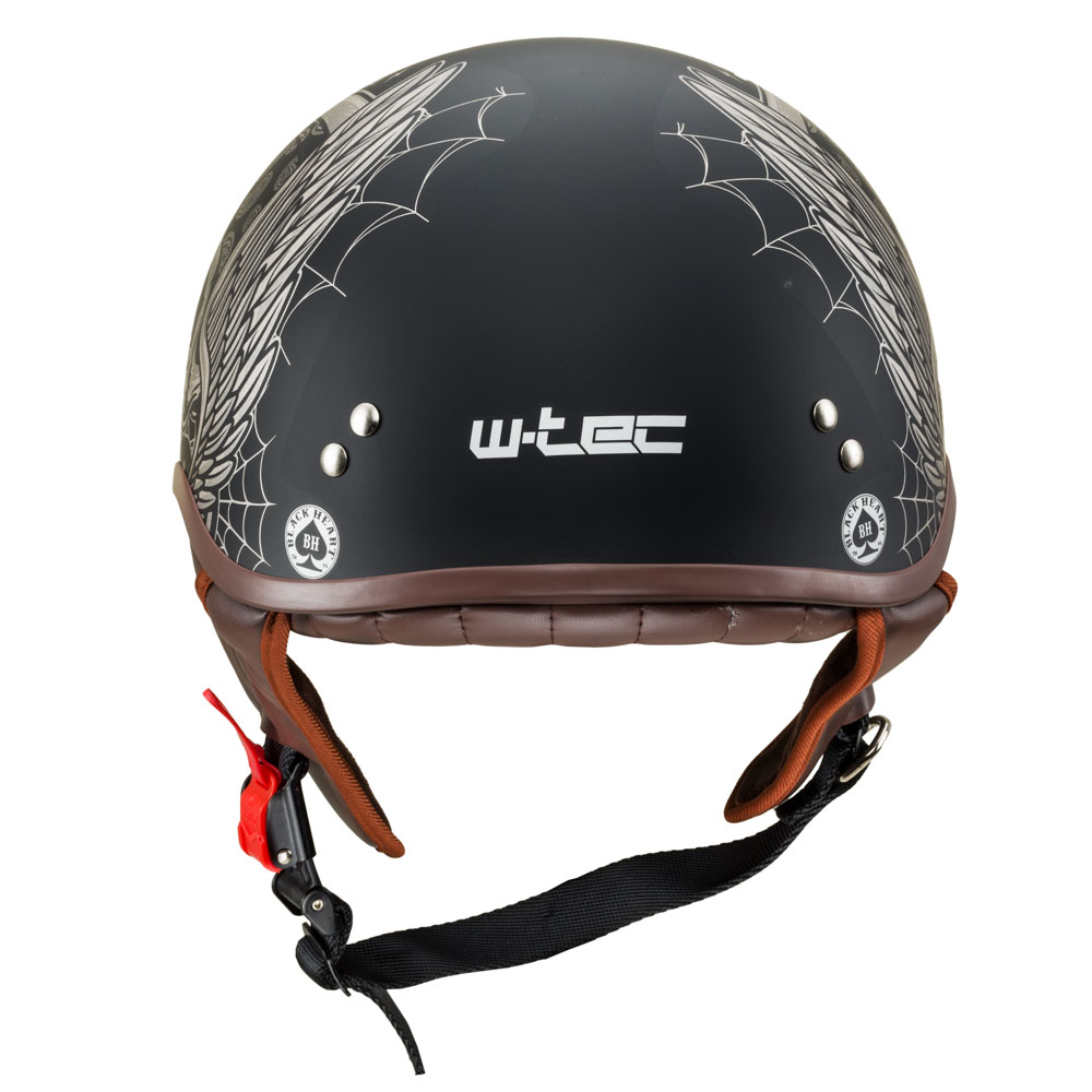 Retro přilba W-TEC Black Heart Longroad Wings Skull M (57-58) - Obrázek 3