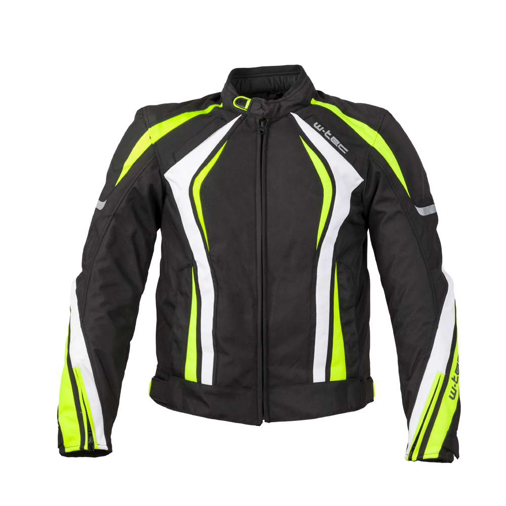 Levně Pánská moto bunda W-TEC Chagalero Black-Yellow-White 4XL