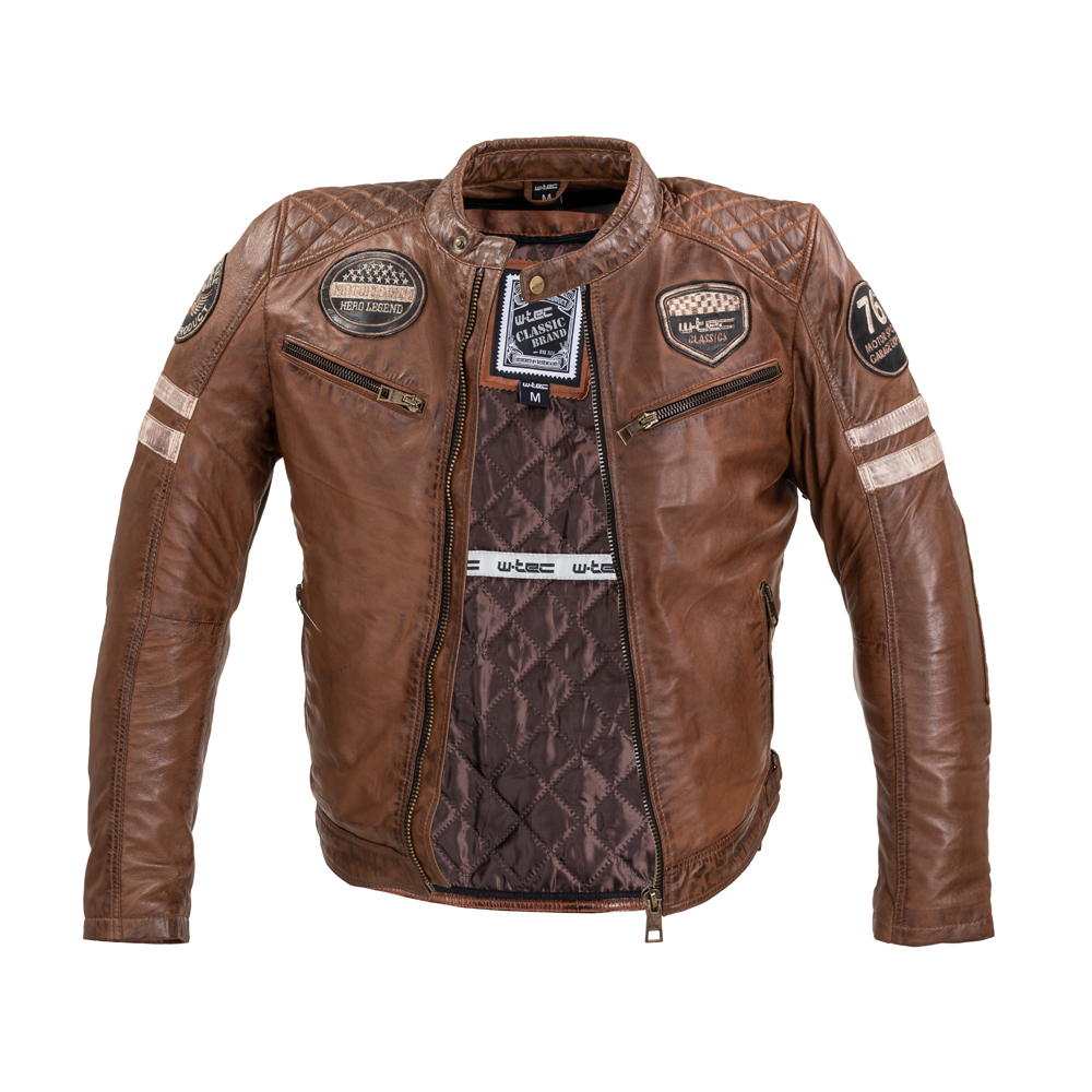 Pánská kožená bunda W-TEC Milano černá 3XL (obrázek 9)