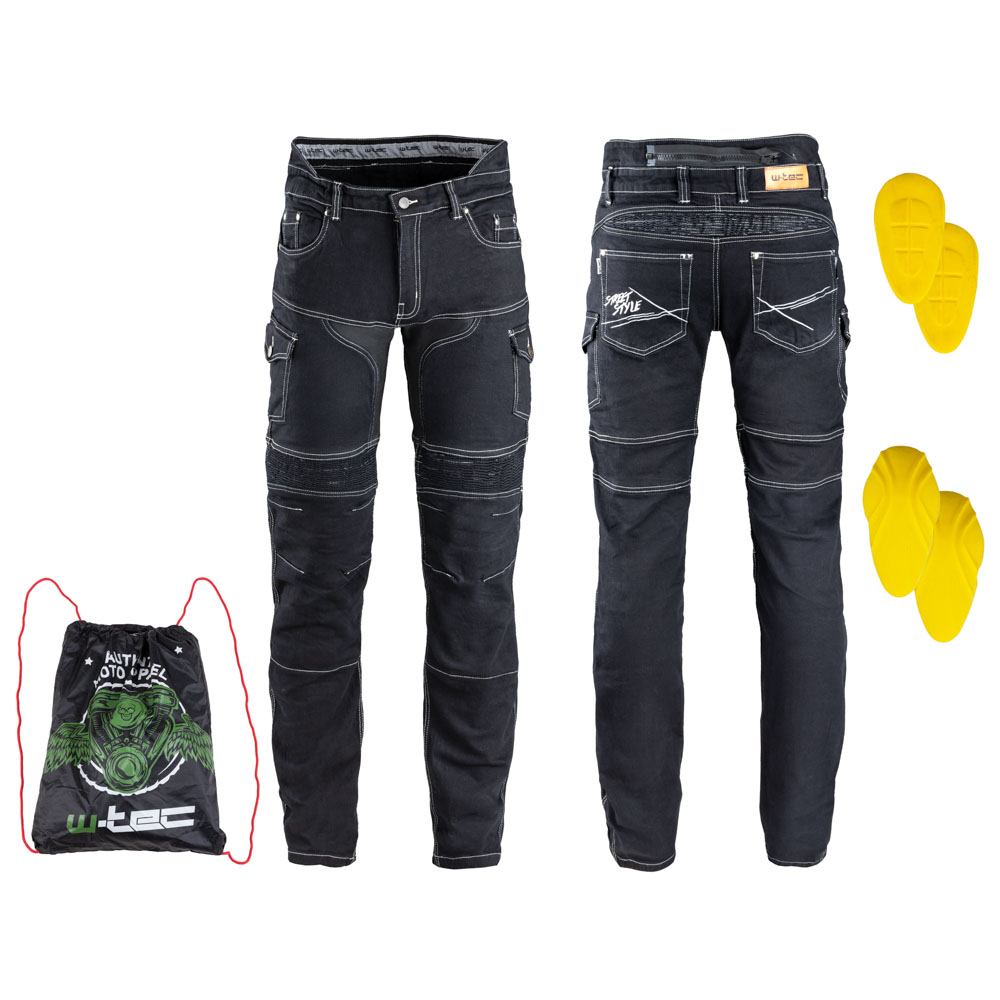 Pánské moto jeansy W-TEC Aredator EVO černá - 38