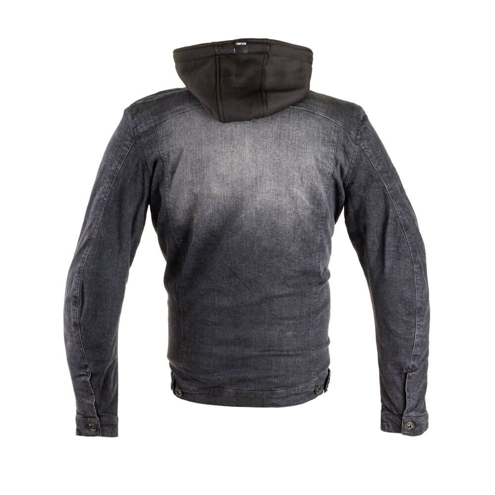 Pánská jeansová letní moto bunda W-TEC Kafec s kapucí černá 5XL - Obrázek 4
