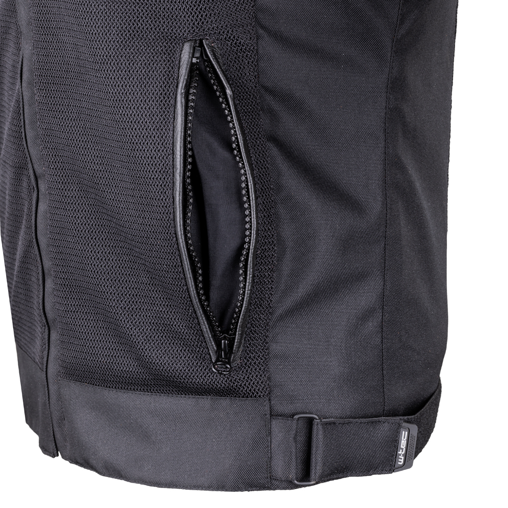 Letní moto bunda W-TEC 2Stripe černo-béžovo-oranžová M (obrázek 11)