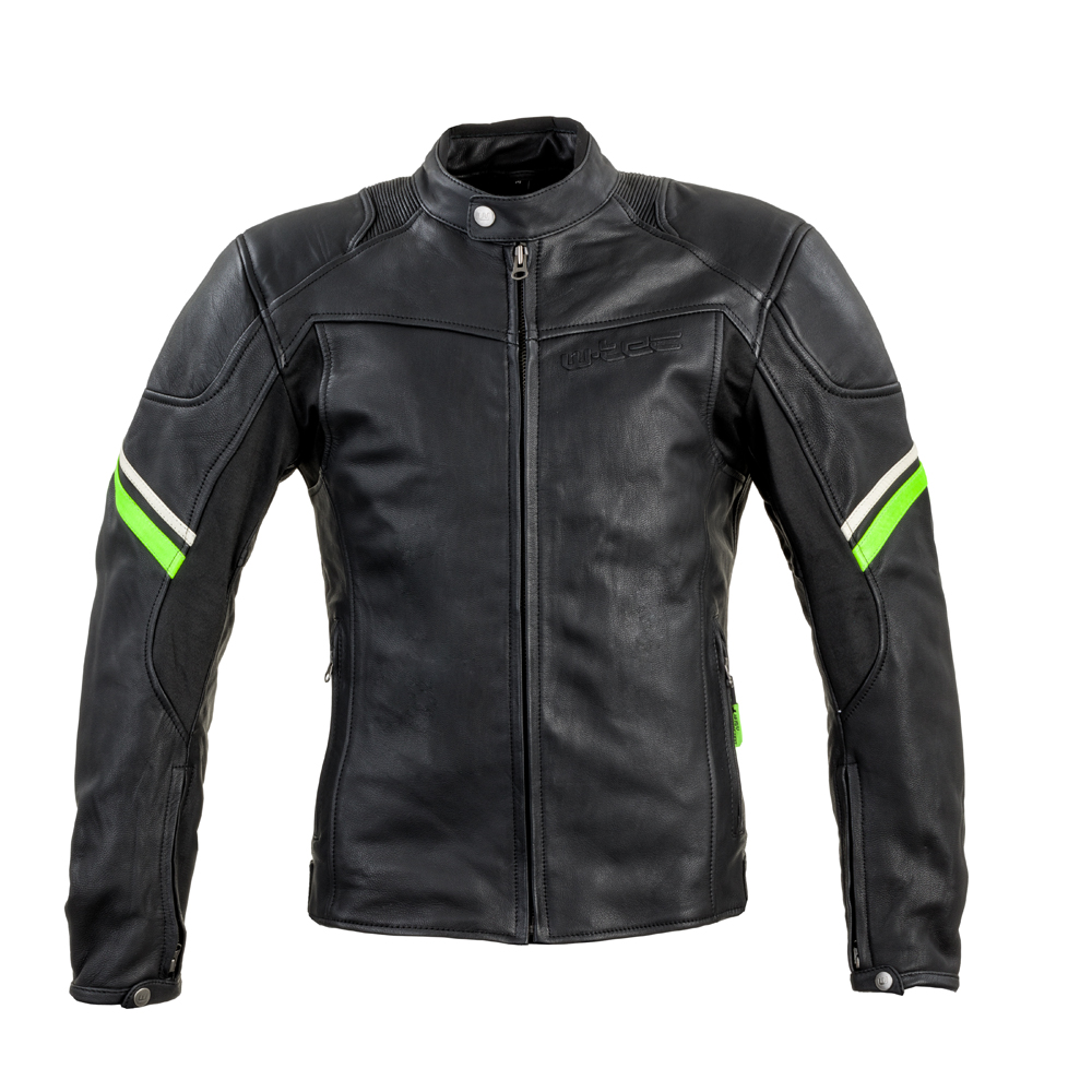 Levně Kožená moto bunda W-TEC Montegi matně černá 6XL