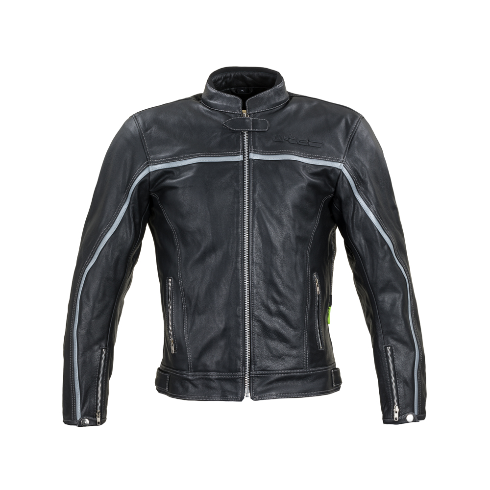 Levně Kožená moto bunda W-TEC Mathal černá 4XL