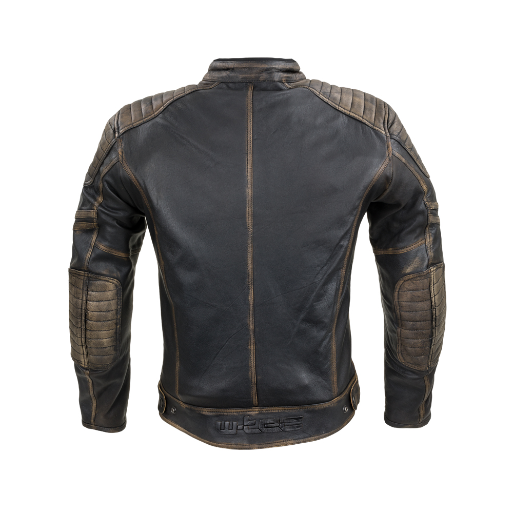 Kožená moto bunda W-TEC Mungelli vintage hnědá 6XL - Obrázek 3