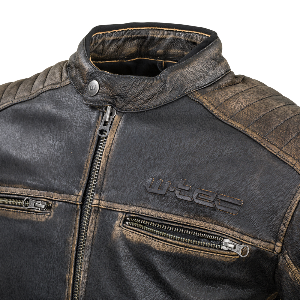 Kožená moto bunda W-TEC Mungelli vintage hnědá M (obrázek 9)