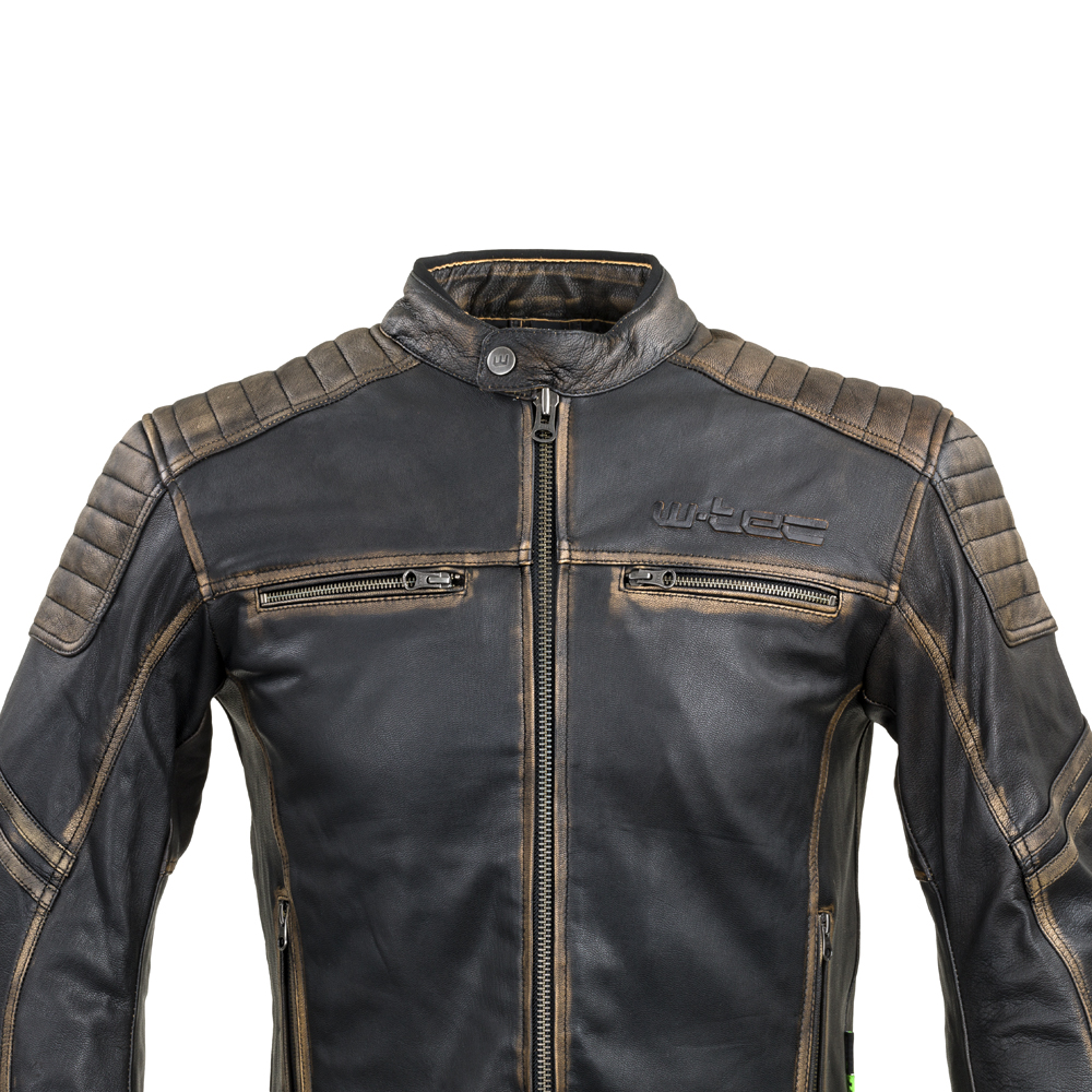Kožená moto bunda W-TEC Mungelli vintage hnědá M (obrázek 8)