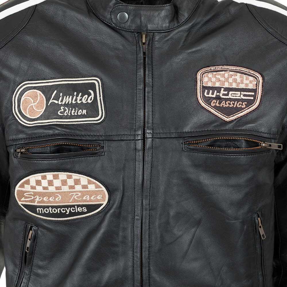 Pánská kožená moto bunda W-TEC Sheawen Black černá L (obrázek 11)