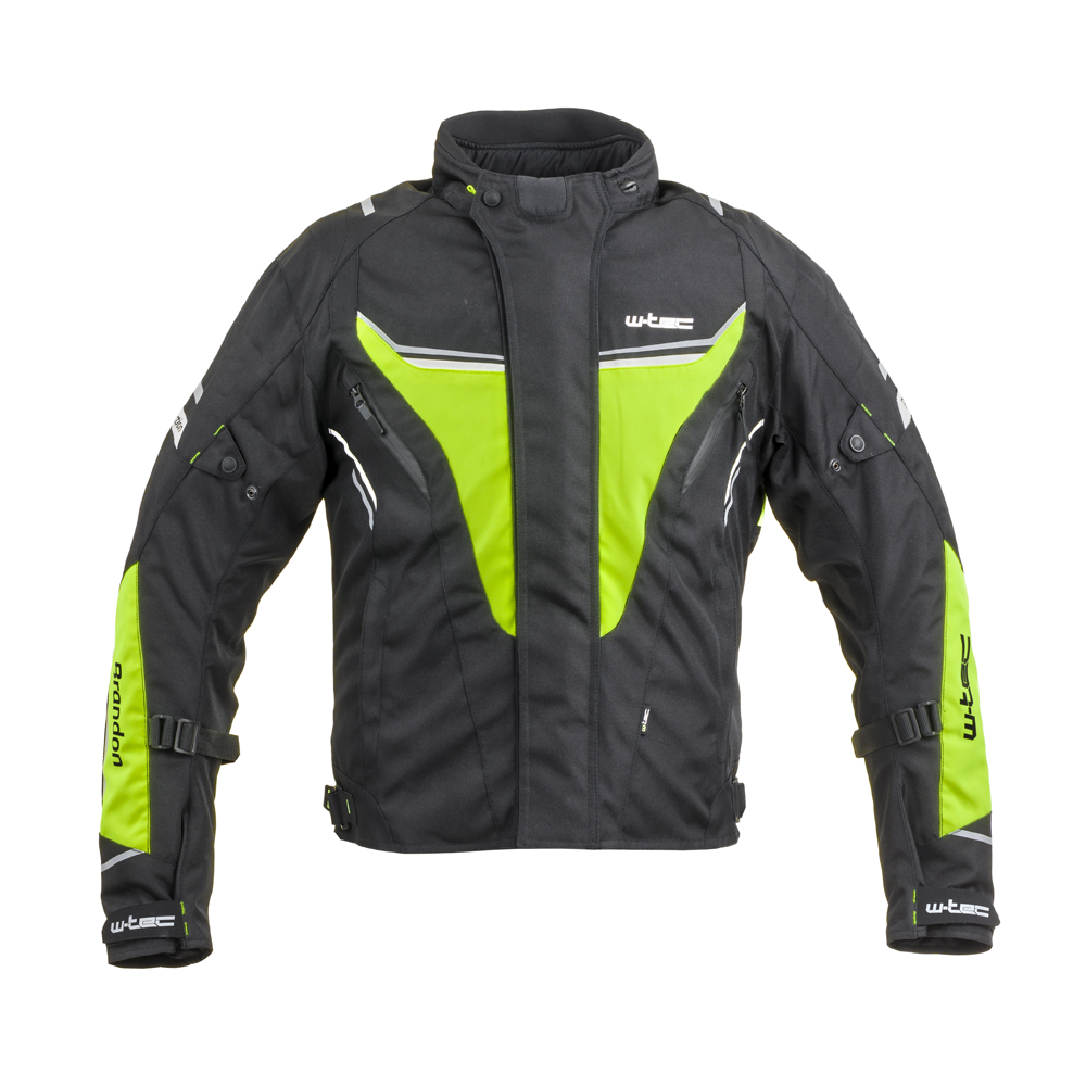 Pánská moto bunda W-TEC Brandon černá-fluo žlutá - M