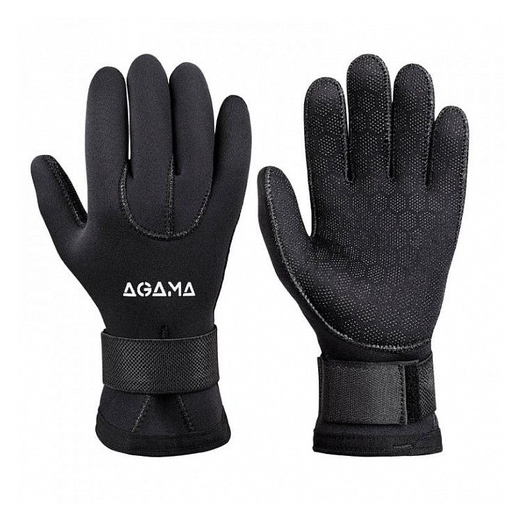 Neoprenové rukavice Agama Classic Superstretch s páskem 3 mm černá - L