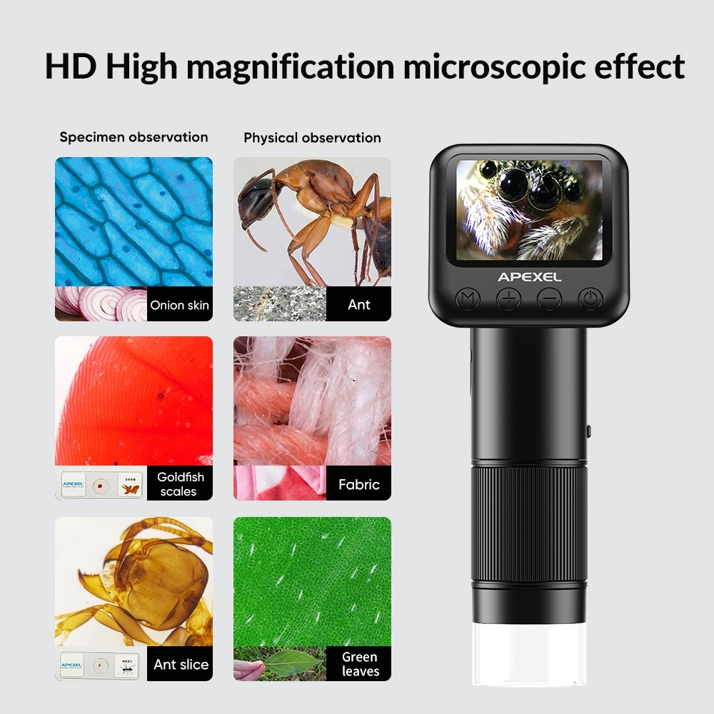 Digitální mikroskop Apexel 400X-800X s LCD displejem (obrázek 3)