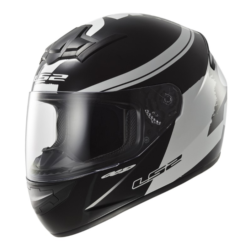 Moto přilba LS2 FF352 Rookie Fluo Black-White  černo-bílá  XL (61-62) - černo,bílá