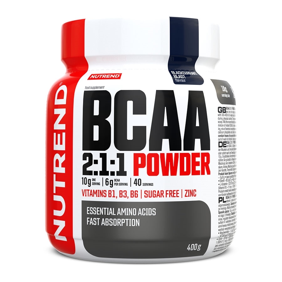 Práškový koncentrát Nutrend BCAA 2:1:1 Powder 400 g černý rybíz