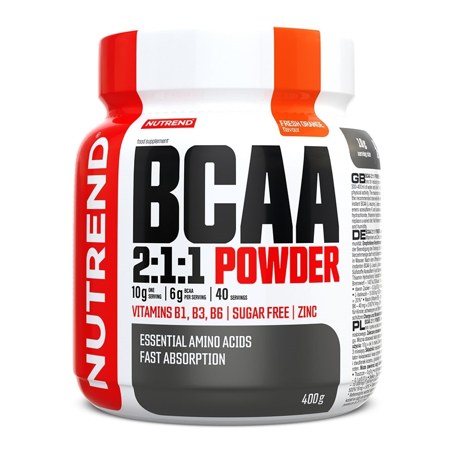 Práškový koncentrát Nutrend BCAA 2:1:1 Powder 400 g pomeranč