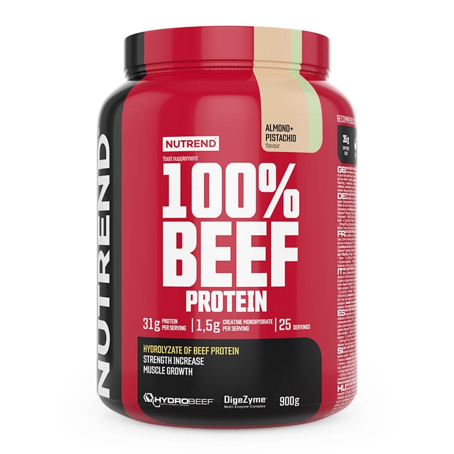 Hovězí bílkovina Nutrend 100% Beef Protein 900g mandle+pistácie