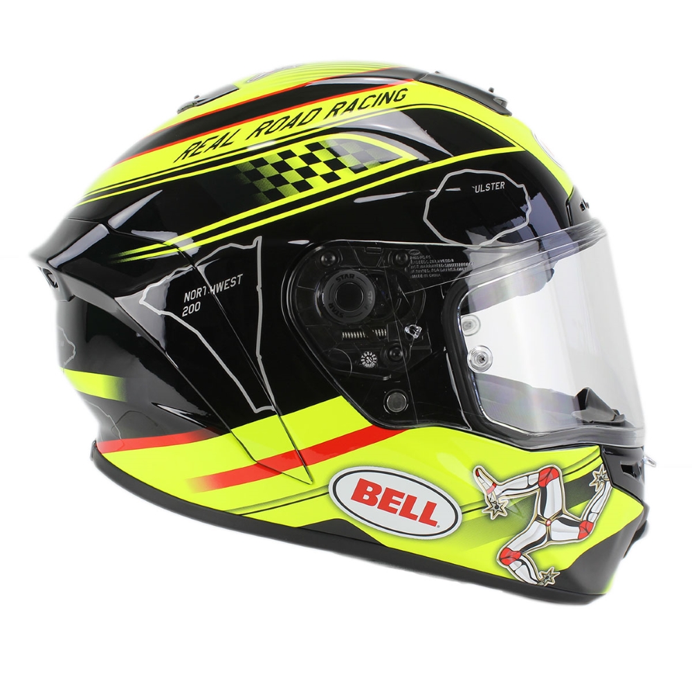 Moto helma BELL Star Isle Of Man black-yellow černo-žlutá - XL (61-62) - Záruka 5 let