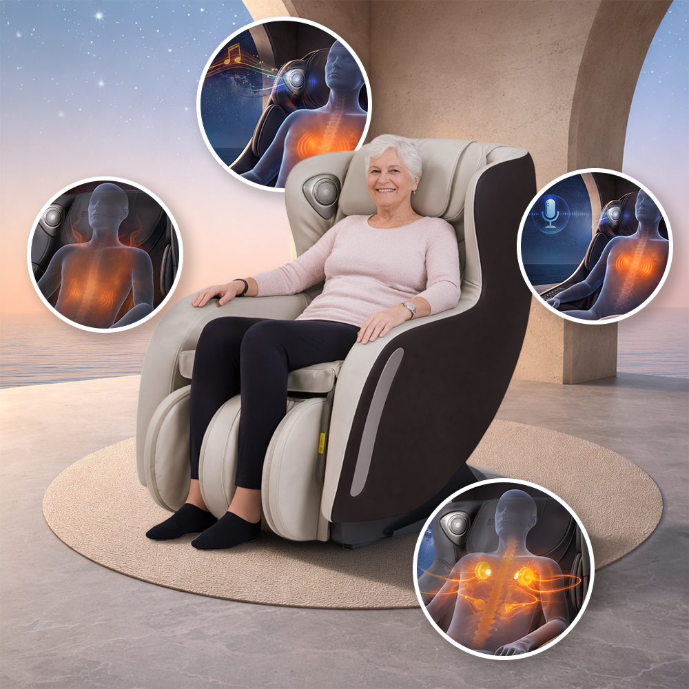 Masážní křeslo inSPORTline Fidardo béžovo-hnědá