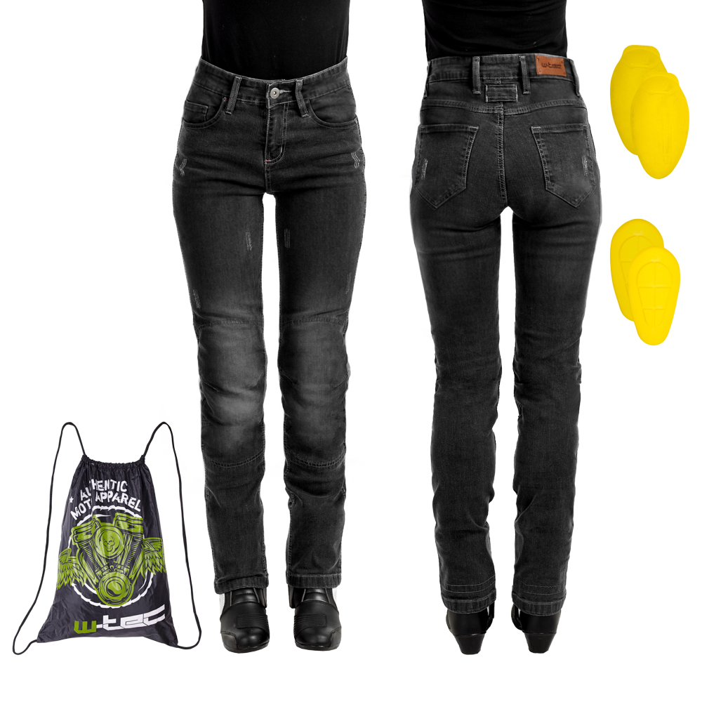 Dámské moto jeansy W-TEC Panimali černá M