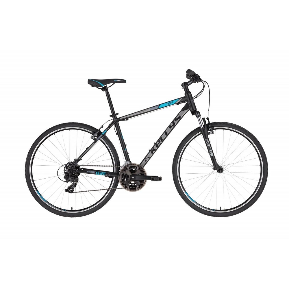 Pánské crossové kolo KELLYS CLIFF 10 28" - model 2021 Black Blue - S (17'')