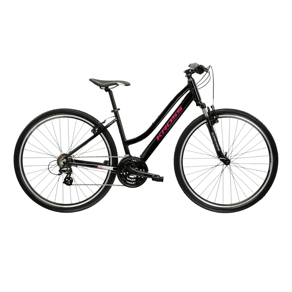 Dámské crossové kolo Kross Evado 2.0 28" Gen 007  S (15", 148-160 cm)  černá / růžová / lesk