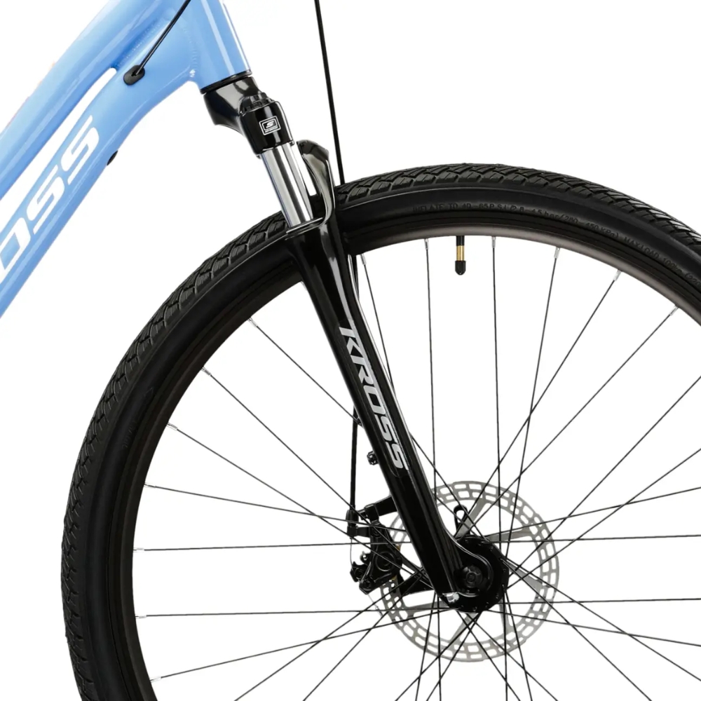 Dámské crossové kolo Kross Evado 3.0 28" Gen 007 L (19", 168-180 cm) modrá / bílá / lesk - Obrázek 5