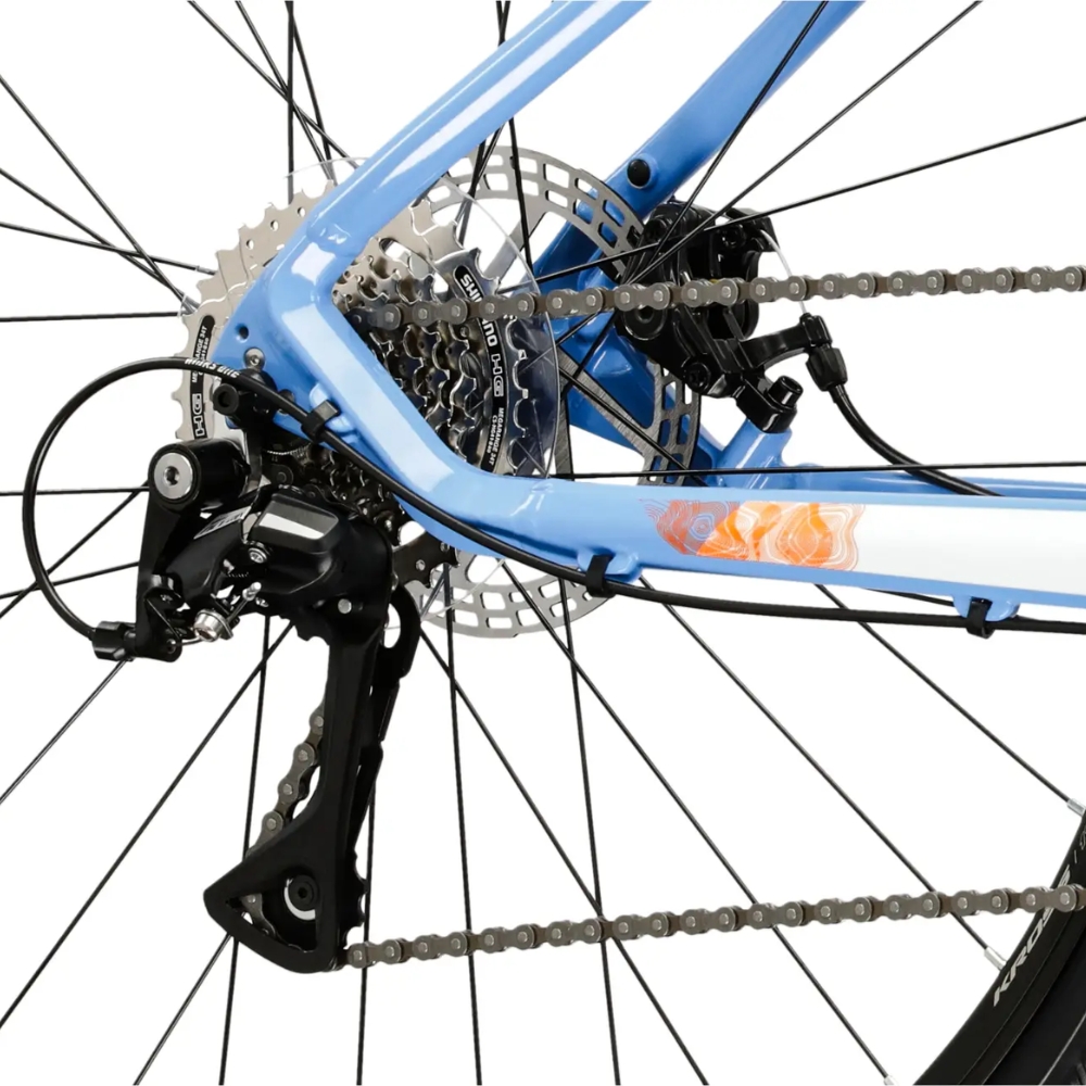 Dámské crossové kolo Kross Evado 3.0 28" Gen 007 L (19", 168-180 cm) modrá / bílá / lesk - Obrázek 6