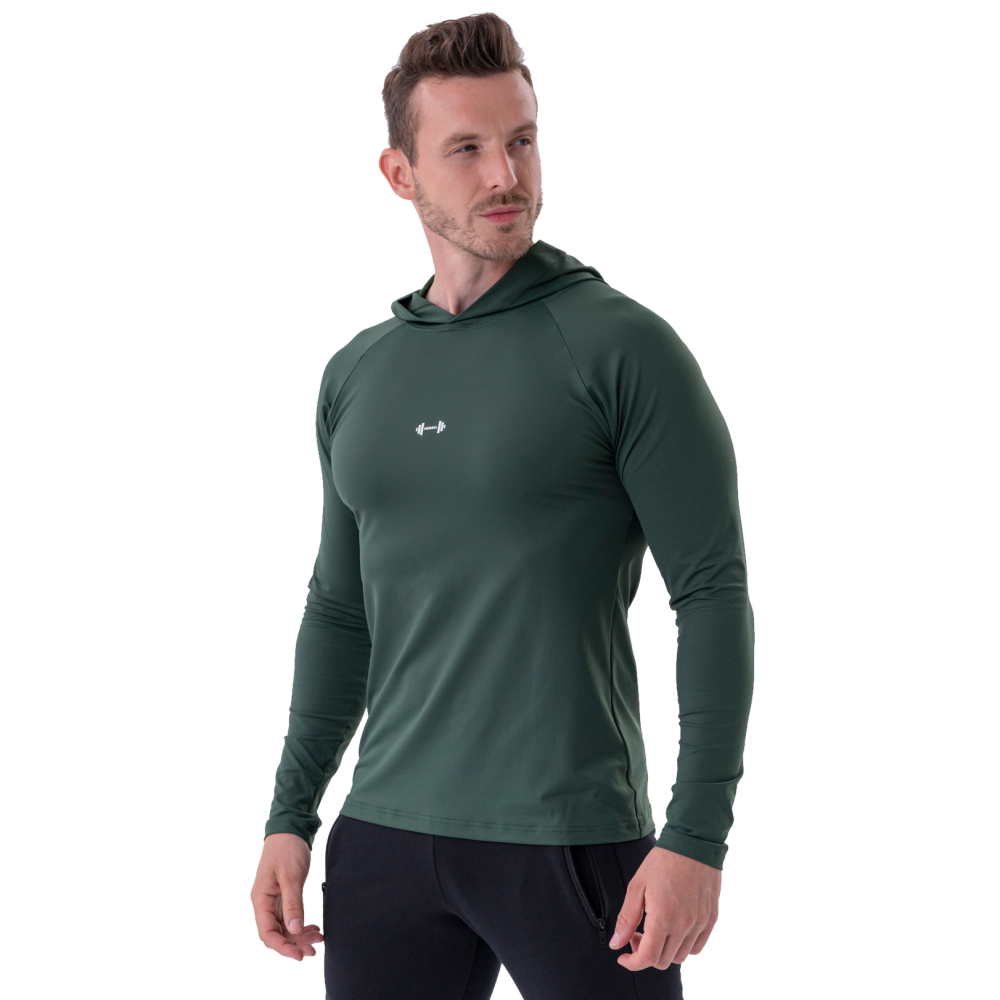 Pánské tričko Nebbia 330 Dark Green - XL