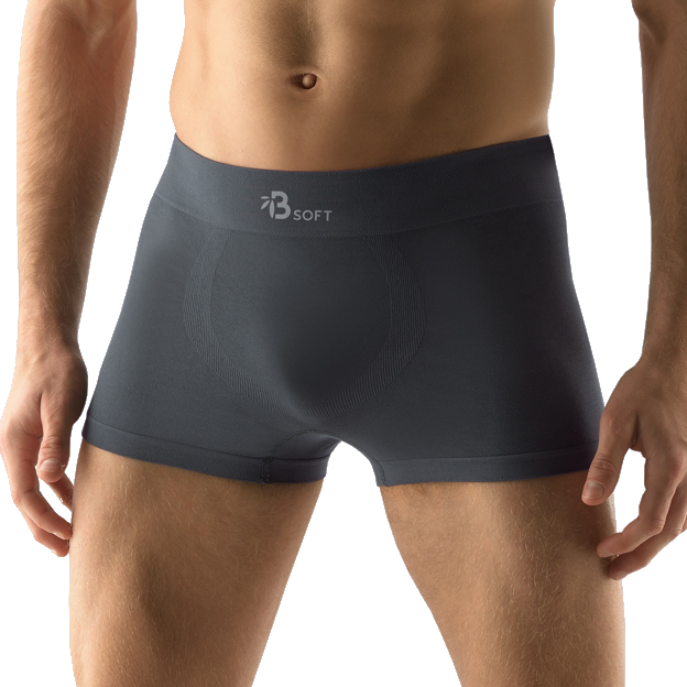 Boxerky s kratší nohavičkou Bamboo Soft tmavě šedá S/M