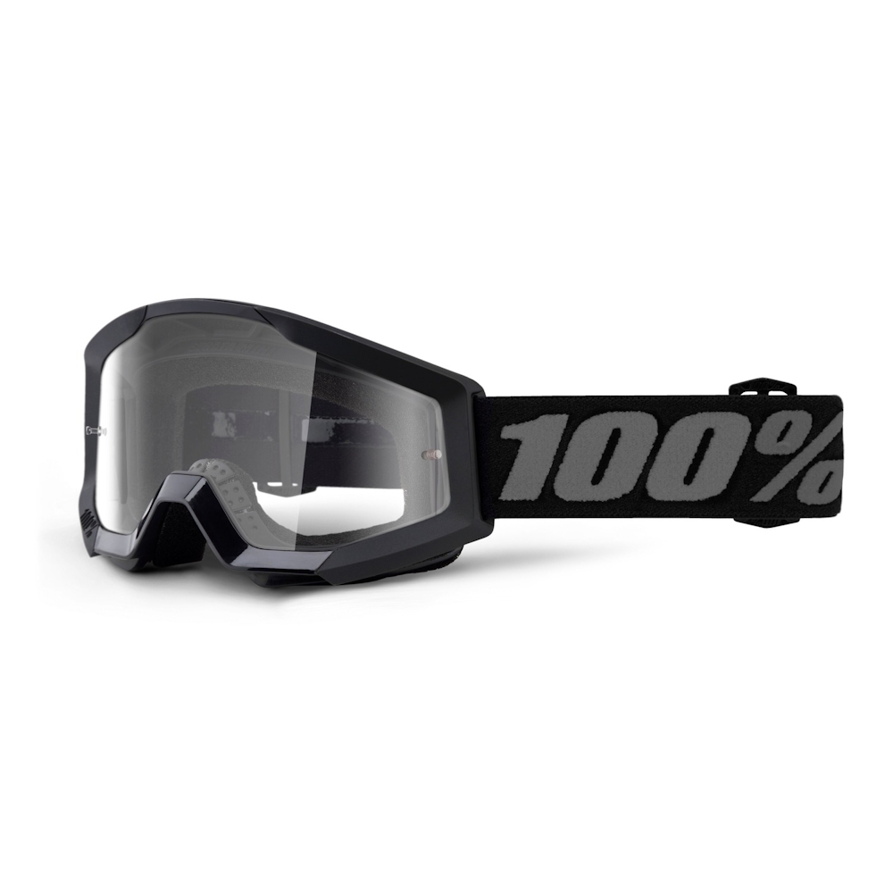 Dětské motokrosové brýle 100% Strata Mini  Gron černá, čiré plexi