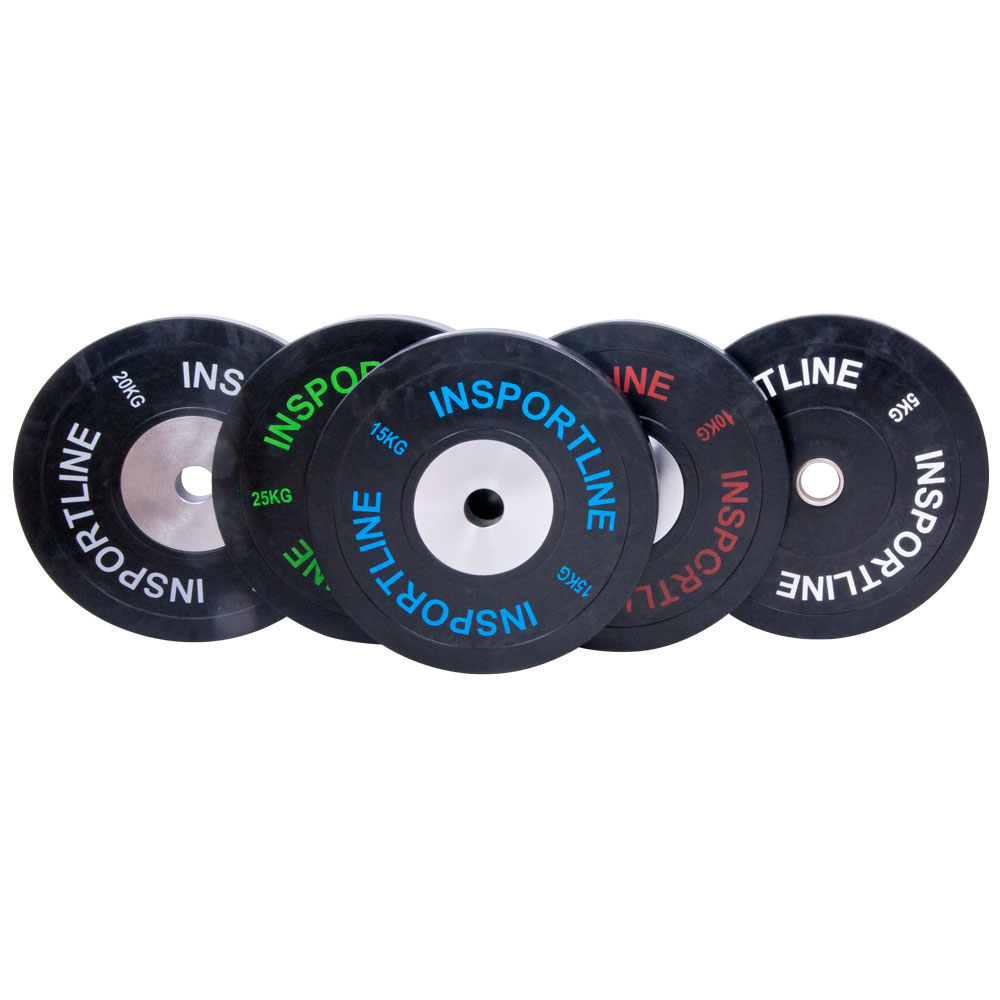 Gumový kotouč inSPORTline Bumper Plate 25 kg 50 mm - Obrázek 3