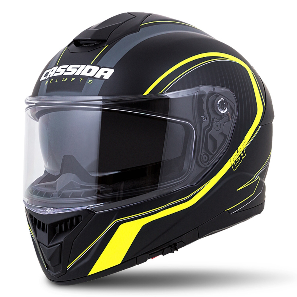 Moto přilba Cassida Integral GT 2.0 Reptyl černá/žlutá fluo/bílá L (59-60)