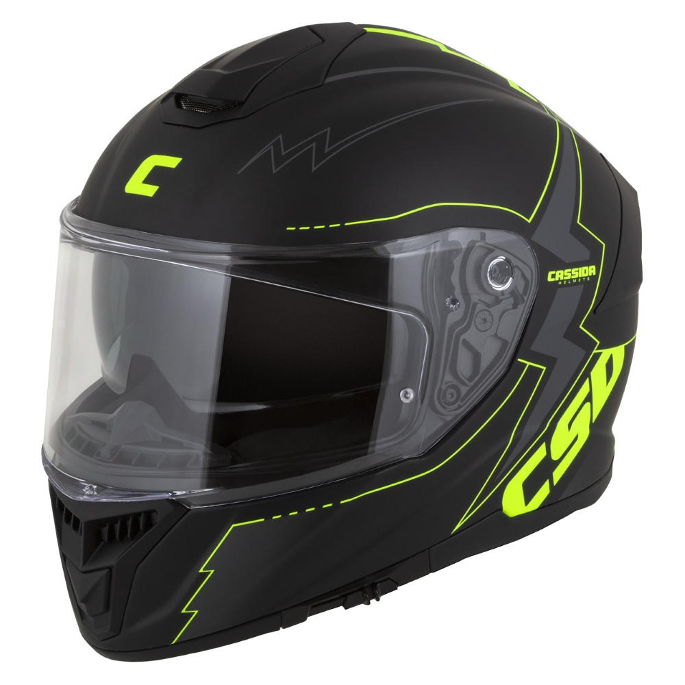 Moto přilba Cassida Integral GT 2.1 Flash černá matná/žlutá fluo/tmavě šedá L (59-60)