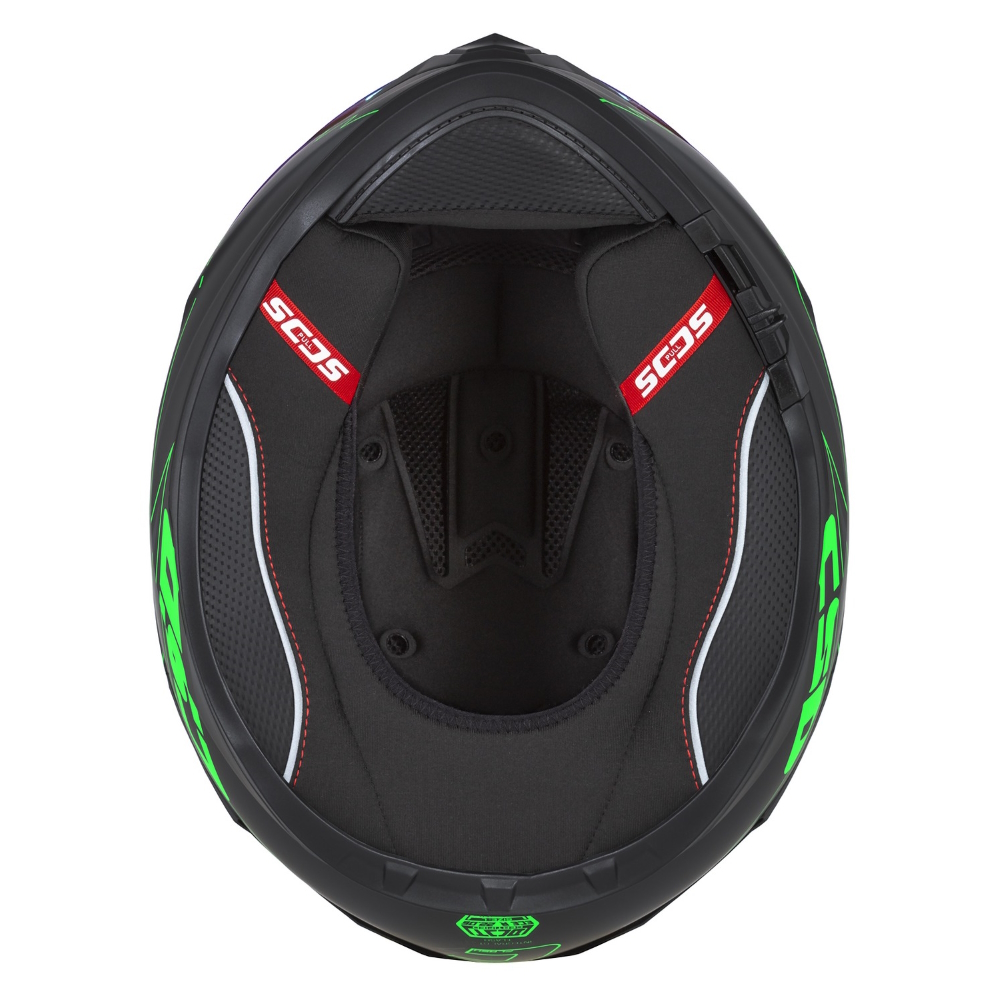 Moto přilba Cassida Integral GT 2.1 Flash černá matná/zelená fluo/tmavě šedá S (55-56) (obrázek 11)